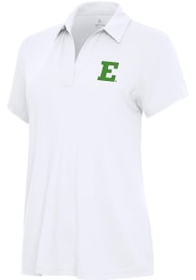 Antigua Eastern Michigan Eagles Womens White Era Short Sleeve Polo Shirt
