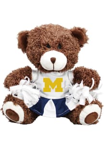 Michigan Wolverines Cheerleader Bear Plush - Navy Blue