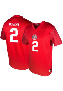 Caleb Downs  Genuine Collective Ohio State Buckeyes Red Football NIL Player Name and Number Footba..