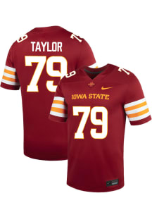 Jake Taylor  Nike Iowa State Cyclones Cardinal Red NIL Name And Number Football Jersey