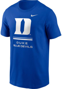 Nike Duke Blue Devils Royal Blue DriFit Sideline Practice Short Sleeve T Shirt