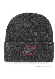 47 Columbus Blue Jackets Black Brain Freeze Cuff Mens Knit Hat