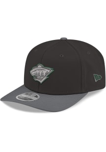 New Era Minnesota Wild Tonal Primary Logo 9SEVENTY Stretch Snap Adjustable Hat - Black