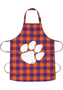 Clemson Tigers Buffalo Plaid BBQ Apron