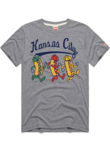 Homage Kansas City Royals Grey Hot Dog Race Short Sleeve Fashion T Shirt