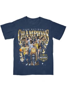 Michigan Wolverines Navy Blue 2026 Men's Basketball National Champions Roster Short Sleeve T Shirt
