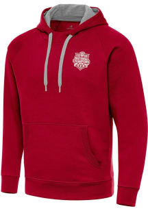 Antigua Indiana Hoosiers Mens Crimson 2025 CFP National Champions Victory Long Sleeve Hoodie