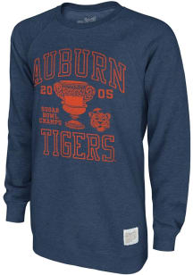Original Retro Brand Auburn Tigers Mens Navy Blue Football 2006 Football Sugar Bowl Champions Long..