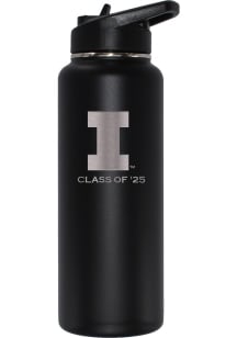 Illinois Fighting Illini Class of 2025 34oz Stainless Steel Bottle - Black