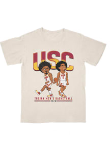 Campus Ink USC Trojans Youth Ivory Caricature Player Tee