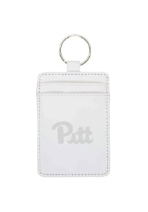 Pitt Panthers Leatherette Vertical ID Keychain - White