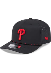 New Era Philadelphia Phillies Sport Stretch 9SEVENTY Adjustable Hat - Black
