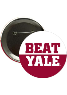 Harvard Crimson 3" Beat Yale Button - Maroon