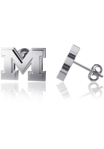 Michigan Wolverines Logo Womens Earrings