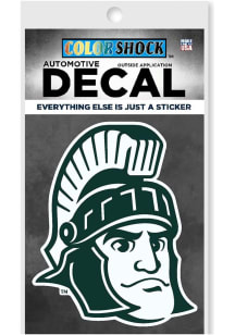 Michigan State Spartans Mascot Auto Decal - Green