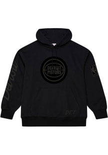 Mitchell and Ness Detroit Pistons Mens Black Phantom Fashion Hood