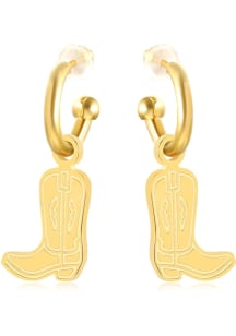 Texas EB & Co Cowboy Boot Huggie Hoop Womens Earrings