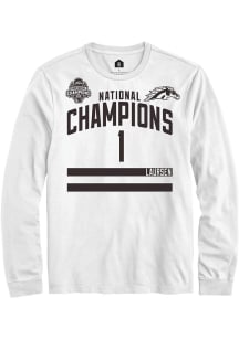 Kirk Laursen Western Michigan Broncos White NIL 2025 National Champions Shirzee Long Sleeve Player..