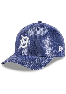 New Era Detroit Tigers Navy Blue Sequin 9FORTY M Crown Womens Adjustable Hat
