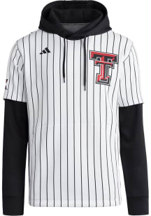 Adidas Texas Tech Red Raiders Youth Red Baseball Pinstripe Long Sleeve Hoodie