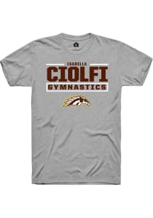 Isabella Ciolfi Western Michigan Broncos Grey NIL Stacked Box Short Sleeve Player T Shirt