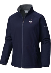 Columbia UConn Huskies Womens Navy Blue Heat Seal Kruser Ridge Light Weight Jacket