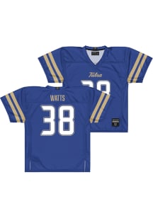 Jack Watts  Campus Ink Tulsa Golden Hurricane Blue NIL Football Jersey