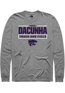 Croix DaCunha K-State Wildcats Graphite NIL Stacked Box Long Sleeve Player T Shirt