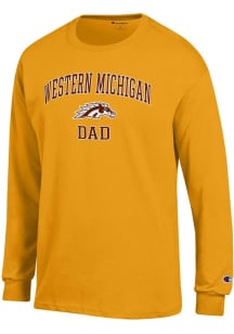 Champion Western Michigan Broncos Gold Arch Logo Dad Jersey Long Sleeve T Shirt