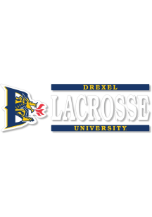 Drexel Dragons 6x2 Lacrosse Auto Decal - Navy Blue