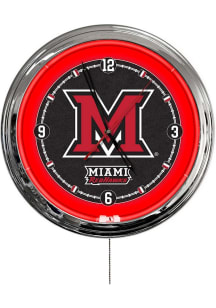 Miami RedHawks Multi Color LED Wall Clock