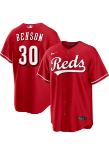 Will Benson Cincinnati Reds Mens Replica Alternate Jersey - Red
