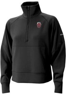 Columbia Texas Tech Red Raiders Womens Black Heat Seal Wickham Hills Qtr Zip Pullover