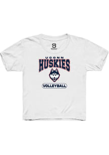 Summit Sportswear UConn Huskies Youth White Volleyball Short Sleeve T-Shirt