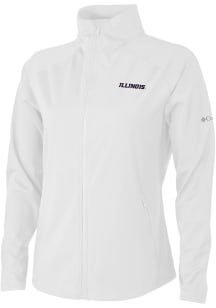 Columbia Illinois Fighting Illini Womens White Fairway Friends Light Weight Jacket