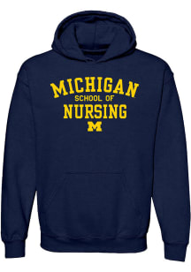 Michigan Wolverines Mens Navy Blue School of Nursing Long Sleeve Hoodie
