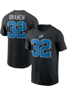 Brian Branch Detroit Lions Black Alt Short Sleeve Player T Shirt