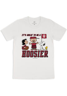 Indiana Hoosiers White Peanuts It's A Great Day To Be A Hoosier Short Sleeve T Shirt