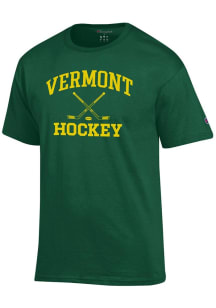 Champion Vermont Catamounts Green Hockey Jersey Short Sleeve T Shirt