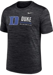 Nike Duke Blue Devils Black DriFit Velocity Short Sleeve T Shirt