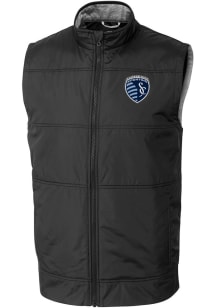 Cutter and Buck Sporting Kansas City Mens Black Stealth Sleeveless Jacket