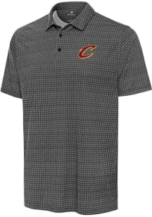 Antigua Cleveland Cavaliers Mens Black Mosiac Short Sleeve Polo