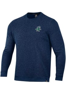 Under Armour Notre Dame Fighting Irish Mens Navy Blue Drive Storm Golf Leprechaun Long Sleeve Crew..