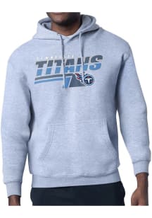 Starter Tennessee Titans Mens Grey Logo Push Long Sleeve Hoodie