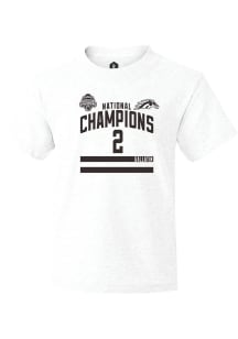 Grady Gallatin Western Michigan Broncos Youth White NIL 2025 National Champions Shirzee Player Tee