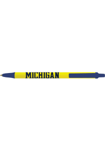 Michigan Wolverines Bic Click Stick Pen - Yellow