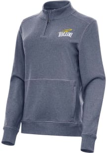 Antigua Toledo Rockets Womens Navy Blue Crush Qtr Zip
