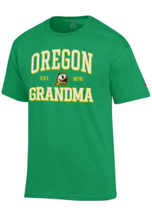Champion Oregon Ducks Green Est. Date Grandma Jersey Short Sleeve T Shirt