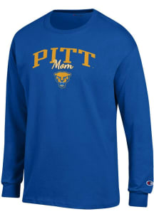 Champion Pitt Panthers Blue Mom Script Jersey Long Sleeve T Shirt