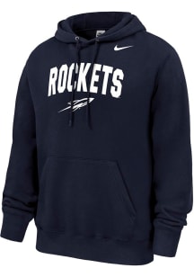 Nike Toledo Rockets Mens Navy Blue Club Fleece Arch Mascot Long Sleeve Hoodie